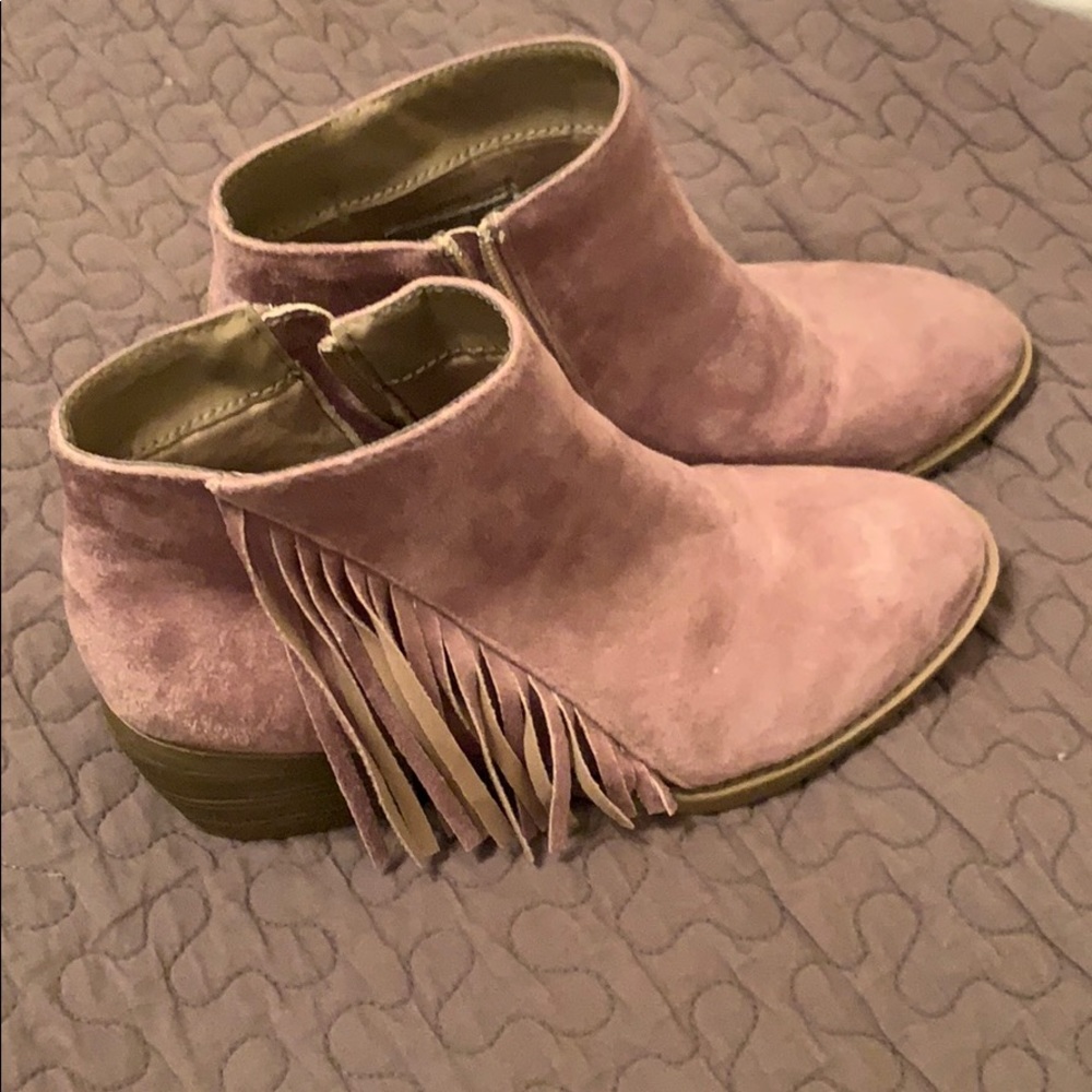 fringe ankle booties